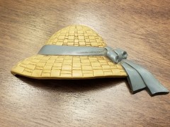 Set of 3 Vintage Burwood Homco Home Interiors Plastic Straw Hat Wall Hangings