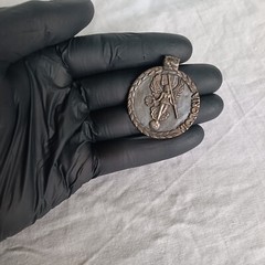 29-27 BC Ancient Roman Legionary SILVER Pendant Depicting High Detailed Victoria