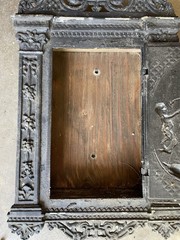 Antique Cast Aluminum Key, Mail or Vanity Wall Box with Hinged Door +