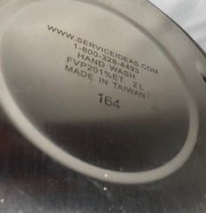 Service Ideas Stainless Steel 2 Liter Insulated Carafe Milk Drink Server