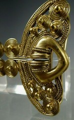 Pre Columbian STYLE Tairona Tumbaga Noserings Converted Belt Buckle ca. 20th c.