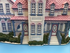 Burwood 12”Victorian Mansion House Plastic Wall Hanging Decor Pink. Vintage