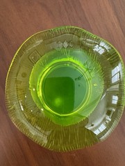 Viking Glass Mushroom EPIC Uranium Lime Green 3.5 x 2.5 Excellent Condition