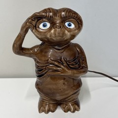 Vintage 1980s E.T. Night Light Lamp Hand Painted Ceramic Rare Working As Should