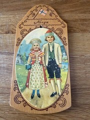 3 Vintage Norwegian Wood Wall Hangings – Bread boards 7” Made In Norway