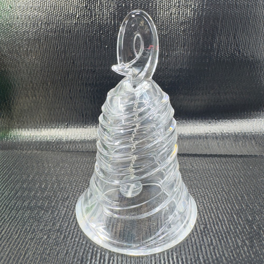 Mikasa Ribbon Classic Bell Full Lead Crystal Swirl Bell Made In Germany Clear
