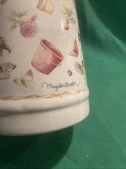 1990s Marjolein Bastin Pitcher Nature Songbirds Flowers Hallmark 9.75” Tall