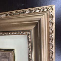 Vintage 3D Fruit Basket Wall Art in Ornate Gold Frame Italian 16”X12” Art Deco