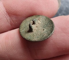 Rare Tallio Cufflink Fox Hunting Georgian Detecting Find Antique 1700s 18thc