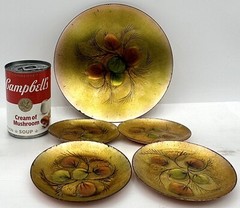 Vintage California Cloisonne by Landau & Associates Plates Enamel on Copper