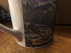 2008 10 oz Thomas Kinkade “Christmas Retreat” Tall Coffee Mug