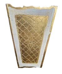 Vintage 1940s Italian Florentine Gold Gilt Neoclassical Wastebasket & Tissue Box