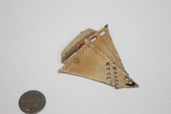Vintage Hubley Sailboat Miniature Boat Cast Metal Nautical Paperweight USA 3″