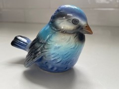 Goebel Bluebird Figurine CV74 Germany Porcelain Bird Glossy Hand Painted Vintage