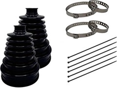 2 PCS Universal CV Joint Boot with 4 Stainless Steel Clamps Repair Kit