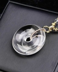 Natural White Quartz Carved Pendant
