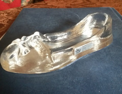 Sarner Crystal ~ Switzerland ~ Glass Slipper / Shoe Trinket Dish ~ Free UK P&P
