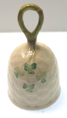 Vintage Belleek Shamrock 4.5″ Basketweave Bell Made in Ireland