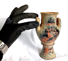300 BC Ancient Roman Pottery Ceramic Terracotta Vessel Jug Amphora Pot Pitcher