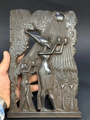Ancient Antiquities Akhenaten & his family Egyptian Black Relief Egyptian BC