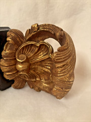 Vintage Neoclassical Italian Gold Gilt Acanthus Leaf Single Bookend 7″ x 5.5″ B