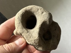 PRE-COLUMBIAN DOUBLE CHAMBER POISON POT POTTERY BOWL, VESSEL, FOUND IN MEXICO