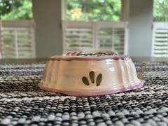 Vintage Hand-Painted Ceramic GrapeMold Wall Hanging Pastel Cottagecore Kitchen