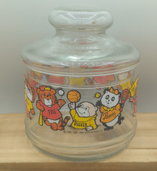 Vintage 1980s Shirt Tales Glass Cookie Candy Jar Hallmark Tyg Digger Pammy