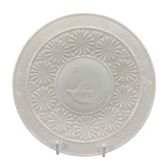 Belleek Christmas 9inch Plate Dish Fine Porcelain 1976 Dove of Peace Ireland VTG