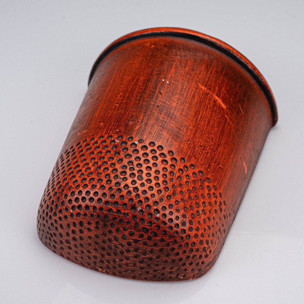 Metal Red Painted Thimble Wall Pocket Wall Mounted