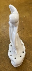 Antique Art Deco Porcelain Nude Female Hat Pin Holder Germany 4.5”