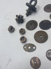 Metal Detector Finds Lot Brass? Copper? Eagle? Military Button? Clamp MK