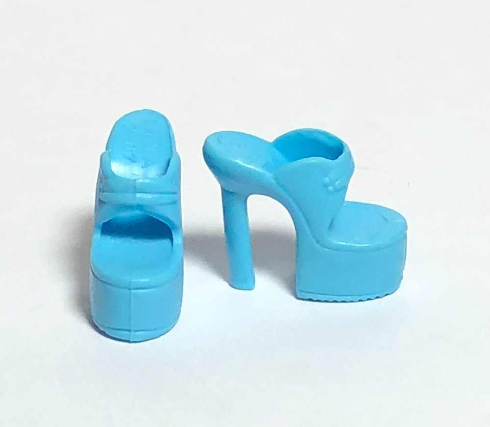 Barbie Doll Shoes Blue Platform High Heels Fashion Avenue Fashion Fever #1715