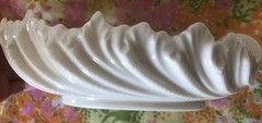 Vtg Lenox Cream Shell Leaf Shaped Bowl Serving Dish Coastal Decor Made in USA