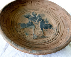 300 BC Ancient Roman Ceramic Terracotta Plateful Plate Museum Quality Artifact