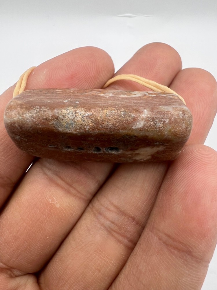 Rare Ancient Old Bactria Era Natural Triangular Jasper Stone Bactrian Bead