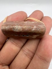 Rare Ancient Old Bactria Era Natural Triangular Jasper Stone Bactrian Bead