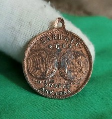 1902 Britain Barratt & CO. Sweets Coronation Token Metal Detecting Find (43)