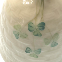 Vintage Belleek Shamrock 4.5″ Basketweave Bell Made in Ireland