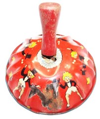 Art Deco-New Years-Noise Maker-Tin Litho & Wood-Party Favors
