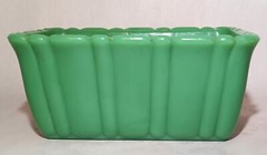1940s YONKERS NEW YORK vtg slag glass spring flower blub planter akro agate bowl