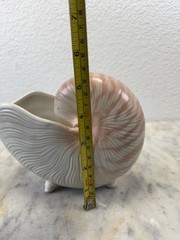 Vintage Fitz & Floyd Footed Nautilus Shell Planter Vase Beach Decor Japan