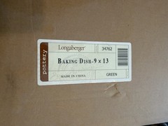 New Longaberger 9×13 Woven Traditions Ivory Baking Dish NIB