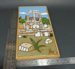 Mid Century Greece Greek Art Wall Décor Tile Terra-cotta by Angelo Tsakirakis