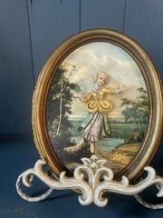Vintage Empire 2pc 3D Wall Decor – Victorian Boy & Girl – Made in Italy – RARE