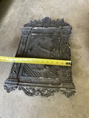 Antique Cast Aluminum Key, Mail or Vanity Wall Box with Hinged Door +