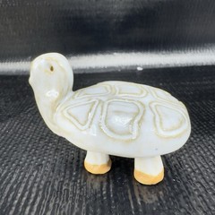 Vintage Hand Made Pottery Stoneware Turtle Figurine Small Figure Hand Crafted