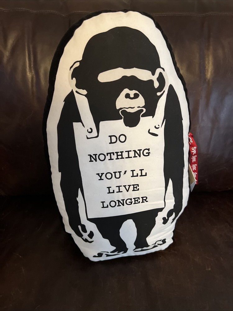 Banksy x Medicom x Sync Supreme Brandalism Pillow Plush Cushion Art NWT