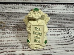 Liffey St. Brigid’s Cross Shamrock Ornament and Irish Angel St Patrick’s Day