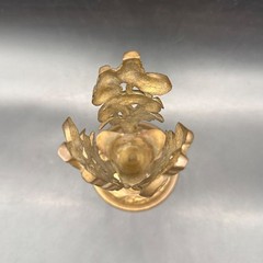 Vintage Art Nouveau Brass Candle Vase Holder Floral Decorative Ornate Display